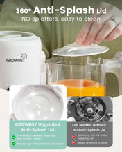 Load image into Gallery viewer, Grownsy Baby Food Maker, Steamer &amp; Blender Baby Food Processor, White
