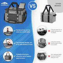 Load image into Gallery viewer, INSMEER Soft Cooler Bag with Hard Shell &amp; 2 Cup Holders, Portable 40L/70 Cans Collapsible Cooler Bags Insulated with Leakproof for Travel, ice chests and Cooler Lunch Box for Beach Camping Picnic
