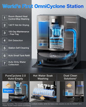 Load image into Gallery viewer, ECOVACS DEEBOT X11 OmniCyclone Robot Vacuum and Mop, Bagless 60-Day Station, 19,500Pa Suction, GaN Fast Charging for Large Homes, Self-Washing Roller Mop, Zero-Tangle for Pet Hair, Smart Navigation
