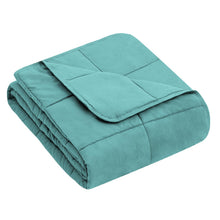 Load image into Gallery viewer, yescool Weighted Blanket (10 lbs, 41" x 60", Teal) Cooling Heavy Blanket, Perfect for 90-110 lbs, Breathable Throw Blanket Gifts with Premium Glass Bead, Machine Washable
