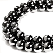 Load image into Gallery viewer, 45pcs 8mm Natural Black Hematite Beads Gemstone Beads Round Loose Beads for Jewelry Making
