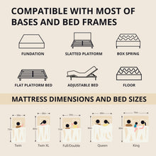 Load image into Gallery viewer, EGOHOME 14 Inch King Size Memory Foam Mattress for Back Pain, Cooling Copper Gel Bed in a Box, Foam Made in USA, CertiPUR-US Certified, Therapeutic Medium Firm, 76x80x14 Black
