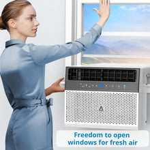 Load image into Gallery viewer, 6000 Btu U-Shaped Window Air Conditioner, WiFi &amp; App Control, Ultra Quiet, Enabled Saddle Window AC Unit Cools Up to 300 Sq. ft, Cooling, Dehumidifier, Flexible for Home/Office
