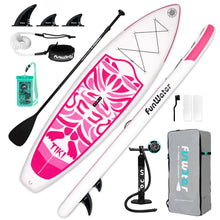 Load image into Gallery viewer, FunWater Inflatable 10'6×33"×6" Ultra-Light SUP for All Skill Levels Everything Included with Stand Up Paddle Board, Adj Paddle, Pump, ISUP Travel Backpack, Leash, Waterproof Bag
