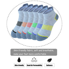 Load image into Gallery viewer, JAMEGIO Boys Socks 12 Pairs Ankle Athletic Sock Half Cushion Low Cut socks for Little Big Kids Size Age 3-10 Years(5-7 Years)

