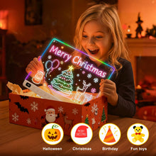 Load image into Gallery viewer, Lumiboard Led Drawing Board with 13 Light Effects, 16" Rechargeable Glow Doodle LED Note Board with Colors, Neon Light Up Drawing Tablet Gifts for Kids for Easter Birthday Christmas Gift Ideas
