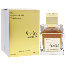 Load image into Gallery viewer, Fragrance World Maison Barakkat Amber Eve for Unisex - 3.4 oz EDP Spray
