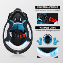 Load image into Gallery viewer, ROOZO Youth Kids Dirt Bike Helmet DOT Approved, Full Face Motocross Set
