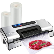Load image into Gallery viewer, Potane Precision Vacuum Machine,Pro Food Sealer with Built-in Cutter and Bag Storage(Up to 20 Feet Length), Both Auto&amp;Manual Options,2 Modes,Includes 2 Bag Rolls 11”x16’ and 8”x16’,Compact Design
