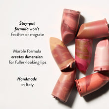 Load image into Gallery viewer, LAURA GELLER NEW YORK Italian Marble Sheer Lipstick - Peach Bellini - Hydrating &amp; Lightweight - Vitamin E &amp; Caster Seed Oil - Cream Finish
