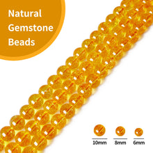 Load image into Gallery viewer, 60pcs 6mm Natural Citrine Beads Gemstone Beads Round Loose Beads for Jewelry Making
