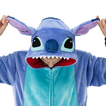 Load image into Gallery viewer, COSUSKET Snug Fit Unisex Adult Onesie Pajamas, Flannel Cosplay Animal One Piece Halloween Costume Sleepwear Homewear Light Blue
