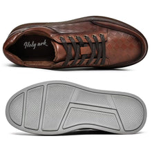 Load image into Gallery viewer, Casual Sneaker, Genuine Leather Lace-up Oxford Shoes for Men Brown 10
