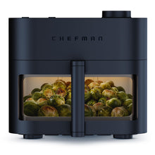 Load image into Gallery viewer, Chefman Crispinator Air Fryer 7-in-1 with 8 Qt Capacity, 450°F Max Temp &amp; TurboFry Pro Technology for Fast, Even Results, Bake, Broil, Dehydrate, Viewing Window, Nonstick Ceramic-Coated Basket

