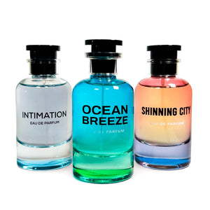 Generic Set of 3 - Ocean Breeze, Shinning City and Intimation by Emper Perfumes - 3.4fl oz / 100ml each (Pack of 3) Eau de Parfum for Women and Men - Fresh Fragrance Bundle