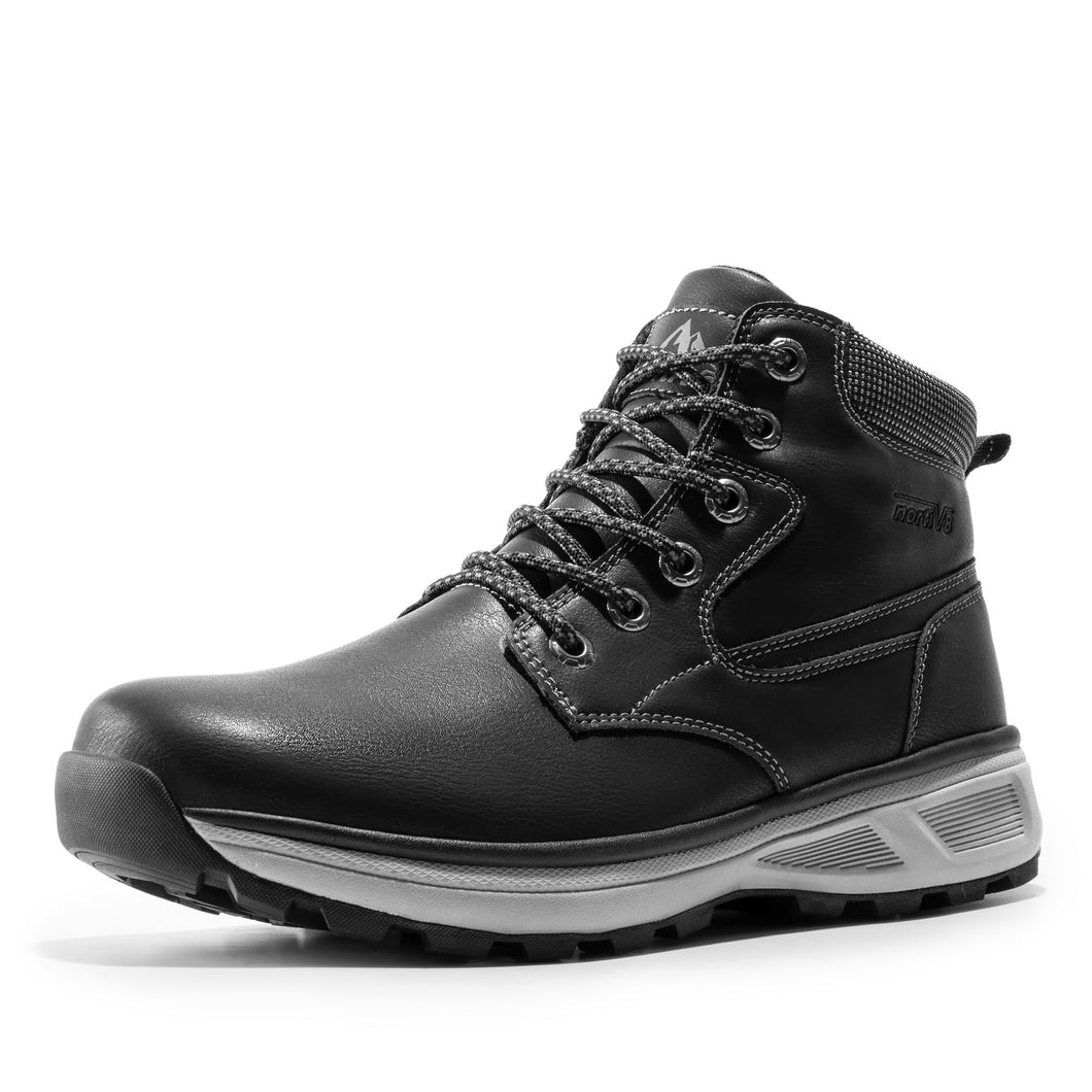 NORTIV 8 Men's Dress Boots Waterproof Lightweight Chukka Hiking Casual Mid Ankle Boots,Size 9.5,BLACK,SNHB242M