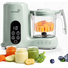 Load image into Gallery viewer, Grownsy Baby Food Maker, Steamer &amp; Blender Baby Food Processor, Green
