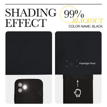 Load image into Gallery viewer, NICETOWN Blackout Curtain Panels for Bedroom, Black, 2 Panels, W29 x L36-inch, Thermal Insulated Grommet Top Blackout Draperies and Drapes for Basement
