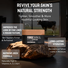 Load image into Gallery viewer, Forge Skin® Wrinkle Defense Beef Tallow Balm for Men [TALLOW-BASED] Moisturizer for Face Hydration - Hydrating AntiAging Skin Cream Natural Facial Skincare Lotion with Essential Oils (1.7oz Each) 3pk
