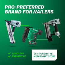 Load image into Gallery viewer, Metabo HPT Narrow Crown Stapler, 18 Gauge Pneumatic, N3804AB3, 4 PC Chat (Pack of 5)
