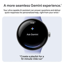 Load image into Gallery viewer, Google Pixel Watch 4 (41mm) - Android - 2 Years of Data- Heart Rate,Sleep &amp; Fitness Tracking -30-Hour Battery -Polished Silver Aluminum Case - Iris Active Band - LTE (2025) -Google Pixel Watch app
