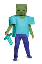 Load image into Gallery viewer, Disguise Zombie Deluxe Child Costume, Green, Large (10-12)
