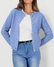 Load image into Gallery viewer, PRETTYGARDEN Women's Knit Cardigan Sweaters Casual Long Sleeve Open Front Button Down Trendy Jackets Outerwear (Light Blue,XX-Large)
