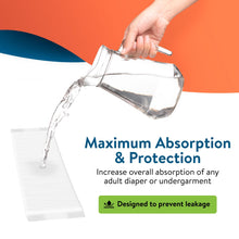 Load image into Gallery viewer, Inspire Incontinence Booster Pads Super Absorbent Absorbs Over 5 Cups | Liner Women and Men | Inserts for Adult Diapers Overnight 22 Count
