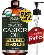Load image into Gallery viewer, USDA Organic Castor Oil, 100% Pure Cold-Pressed Hexane-Free, 16 Oz
