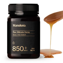 Load image into Gallery viewer, Manukora Raw Manuka Honey, MGO 850+ from New Zealand, Non-GMO, Monofloral, Traceable from Hive to Hand, Daily Digestive &amp; Immune Support - 500g (1.1 Lb)
