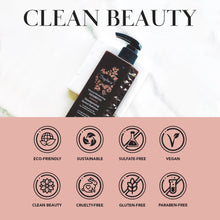 Load image into Gallery viewer, Saphira Mineral Moisturizing Shampoo, Hydration and Shine for Dry, Damaged, Permed or Chemically Treated Hair and Scalp, Sulfate-Free, Paraben-Free, Vegan, Prevents Frizz and Split Ends, 8.5 Ounce
