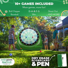 Load image into Gallery viewer, SWOOC Games – Bull Chipper™ | Giant Golf Darts (Over 6ft Tall) w/ 10+ Golf Games | Backyard Golf Game with Air Pump | Yard Games for Adults | Giant Outdoor Games for Adults and Family | Outside Games
