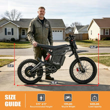 Load image into Gallery viewer, BIBUFF GT600 Electric Dirt Bike for Adults, 7500W Peak Motor, 55 MPH, 80+ Mile Range, 72V 30Ah Removable Battery, Full Suspension, Hydraulic Brakes, 19"/17" All-Terrain Tires, Electric Motorcycle

