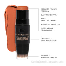 Load image into Gallery viewer, Nudestix Nudies Matte Lux Cream Blush 3-in-1 All Over Face Colour For Cheeks Eyes and Lips w/Blending Blush (Dolce Darlin')
