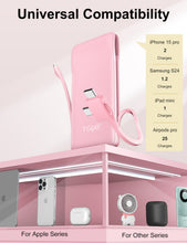 Load image into Gallery viewer, TG90° 10000mAh External Battery Pack with Built-in AC Wall Plug, Compact Cell Phone Portable Charger with Cables Power Bank Compatible with iPhone and Android Devices
