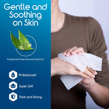 Load image into Gallery viewer, Inspire Adult Wet Wipes, Wash Cloths | Adult Wipes for Incontinence &amp; Cleansing for Elderly, 8"x12" Count 12 packs of 50
