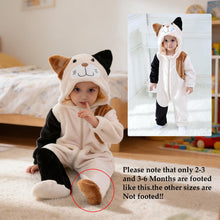 Load image into Gallery viewer, TONWHAR Baby Halloween Costume Hooded Romper – Infants Toddlers Animal Jumpsuit for Fall Winter Kids Daily Playwear(2-3 Months,Cat)

