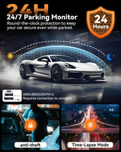 Load image into Gallery viewer, 4K Dash Cam Front and Rear, Full HD 3 Channel Dashcam, Free 128GB Memory Card, Built-in 5.8GHz WiFi Built-in GPS, Collision Sensor, Night Vision, 3.16" IPS, 24H Parking Mode（Black）
