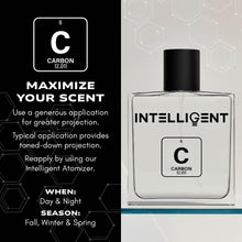 Load image into Gallery viewer, Intelligent Carbon | The Perfect Date Night Fragrance | Sexy, Sweet &amp; Extremely Unique | Eau de Parfum for Men | 3.4 Fl Oz (100 mL)

