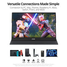 Load image into Gallery viewer, MNN Portable Monitor 15.6inch FHD 1080P USB C HDMI Gaming Ultra-Slim IPS Display w/Smart Cover &amp; Speakers,HDR Plug&amp;Play, External Monitor for Laptop PC Phone Mac (15.6'' 1080P)
