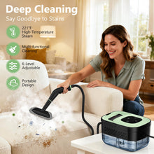 Load image into Gallery viewer, Steam Cleaner, Portable Steamer for Cleaning with 16pcs Accessories, 6-Level Adjustable and 15s Heat-Up, Handheld Steam Cleaner for Home, Tile, Dirt, Grout, Grease, Car Detailing
