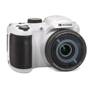 KODAK PIXPRO AZ255-WH 16MP Digital Camera 25X Optical Zoom 24mm Wide Angle Lens Optical Image Stabilization 1080P Full HD Video 3" LCD Vlogging Camera (White)