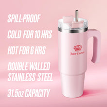 Load image into Gallery viewer, Juicy Couture Travel Style Fashion Water Bottle - Light Pink - 31.5oz
