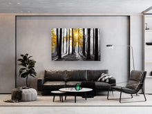 Load image into Gallery viewer, Cao Gen Decor Art S06369 Wall Art Canvas Painting Yellow Tree in Black and White Sunshine Foggy Forest Picture Poster Print Framed Ready to Hang for Living Room Bedroom Office Home Decor
