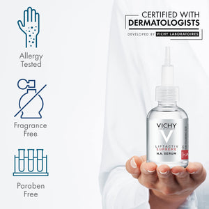 Vichy LiftActiv H.A. Wrinkle Corrector, Hyaluronic Acid Serum For Face, 1.5% Hyaluronic Acid + Vitamin C, Hydrating Serum, Plumping & Firming, Anti Aging Serum For Wrinkles & Fine Lines