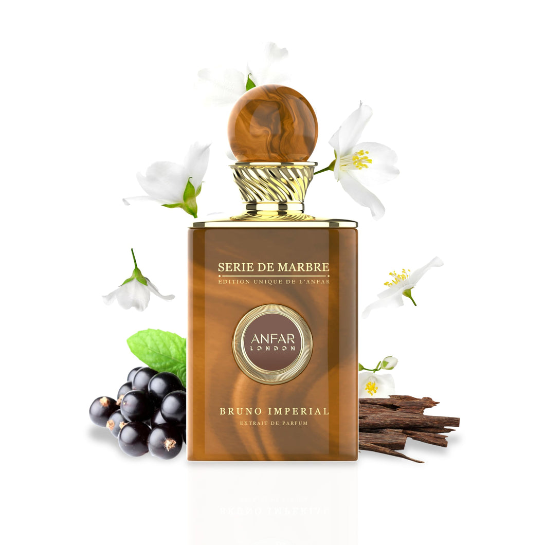 ANFAR LONDON BRUNO IMPERIAL Perfume POUR HOMME Extrait de Parfum, Top: Black Currant, Middle: Rose, Jasmine, Base: Agarwood, Patchouli,FOR MEN,100ML