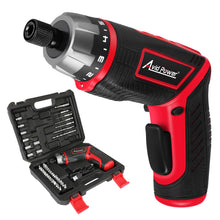 Load image into Gallery viewer, AVID POWER Electric Screwdriver Set Rechargeable 4V Cordless Screwdriver Kit with 44pcs Accessories, 5.65Nm Screw Gun, 5+1 Torque Setting, 2 Position Handle with LED Light
