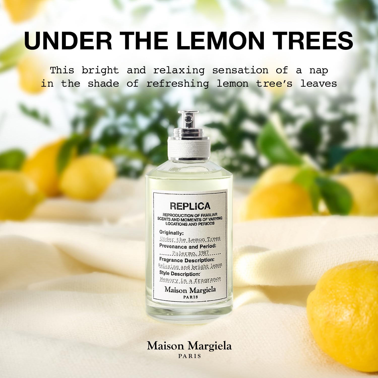 Load image into Gallery viewer, Maison Margiela - Replica - Under the Lemon Trees Eau de Toilette - Fresh Fragrance - With Kalamansi Lime, Coriander & Cedarwood - 3.4 Fl Oz