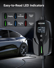 Load image into Gallery viewer, Level 2 EV Charger for Tesla, 40A/9.6kW Ultra-Fast Home Portable EV Charging Station with NEMA 14-50 Plug, 25FT Cable, Adjustable Current &amp;Delay Start Timer, Compatible with Model Y/3/S/X (NACS Port)
