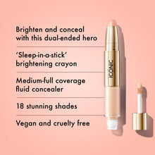 Load image into Gallery viewer, ICONIC LONDON Radiant Concealer &amp; Brightening Duo | Creamy Liquid + Brightening Crayon Dual Ended Concealer, Cruelty Free, Vegan Makeup (Neutral Fair) 0.08 oz
